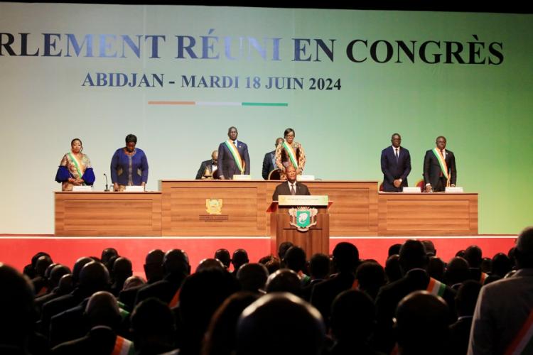 Grand oral devant le congrès / Le Président Alassane Ouattara satisfait du progrès la Côte d'Ivoire 